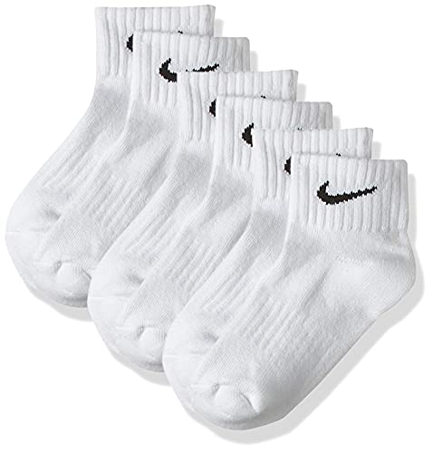 NIKE Cushion Value One Quarter Sock - White/Black, M