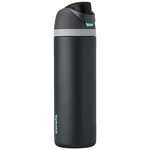 Owala FreeSip Insulated Stainless Steel Water Bottle with Straw for Sports, Travel, and School BPA-Free Sports Water Bottle, 24 oz, Foggy Tide