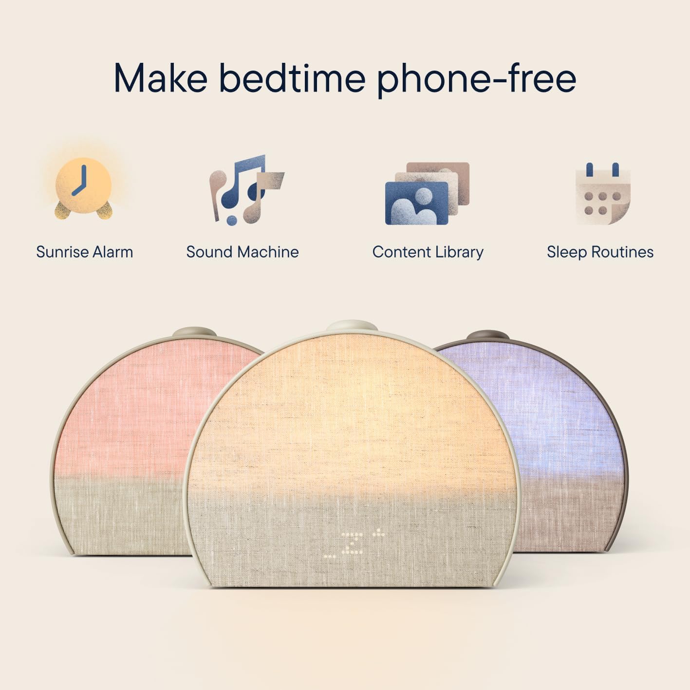 Hatch Restore 3 Sunrise Alarm Clock, Sound Machine, Smart Light (Cocoa) - White Noise, Screen-Free Sleep Routine Cocoa Restore 3